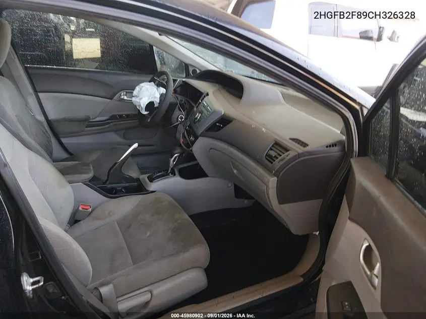 2012 HONDA CIVIC VIN 2HGFB2F89CH326328 — фото 5