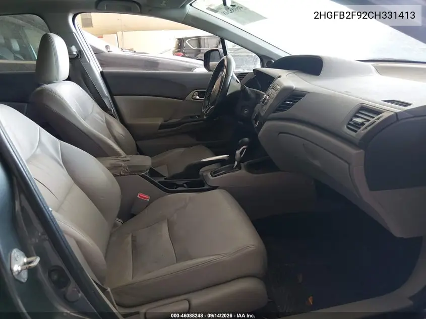 2012 HONDA CIVIC VIN 2HGFB2F92CH331413 — фото 5