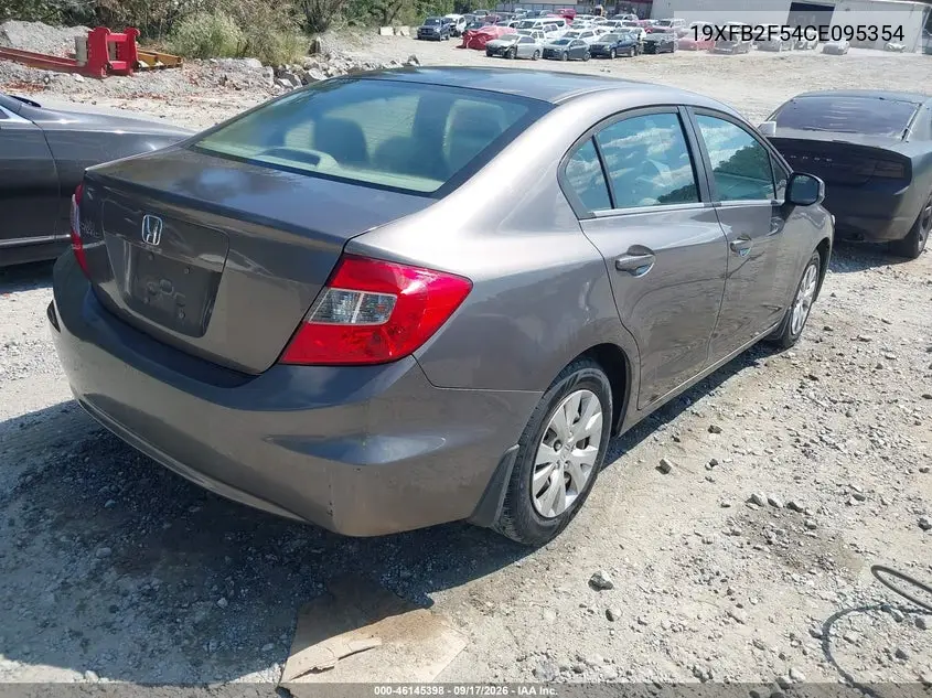 2012 HONDA CIVIC VIN 19XFB2F54CE095354 — фото 4