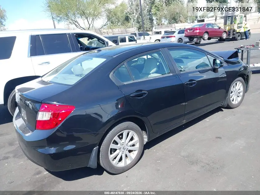 2012 HONDA CIVIC VIN 19XFB2F9XCE331847 — фото 4