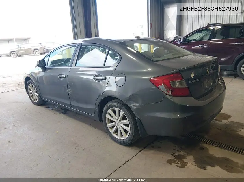 2012 HONDA CIVIC VIN 2HGFB2F86CH527930 — фото 3