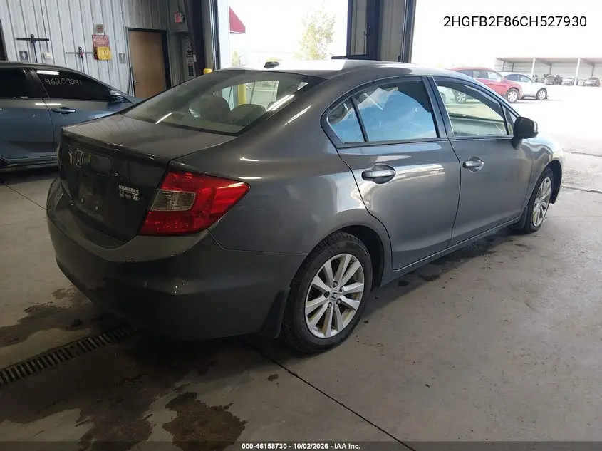 2012 HONDA CIVIC VIN 2HGFB2F86CH527930 — фото 4