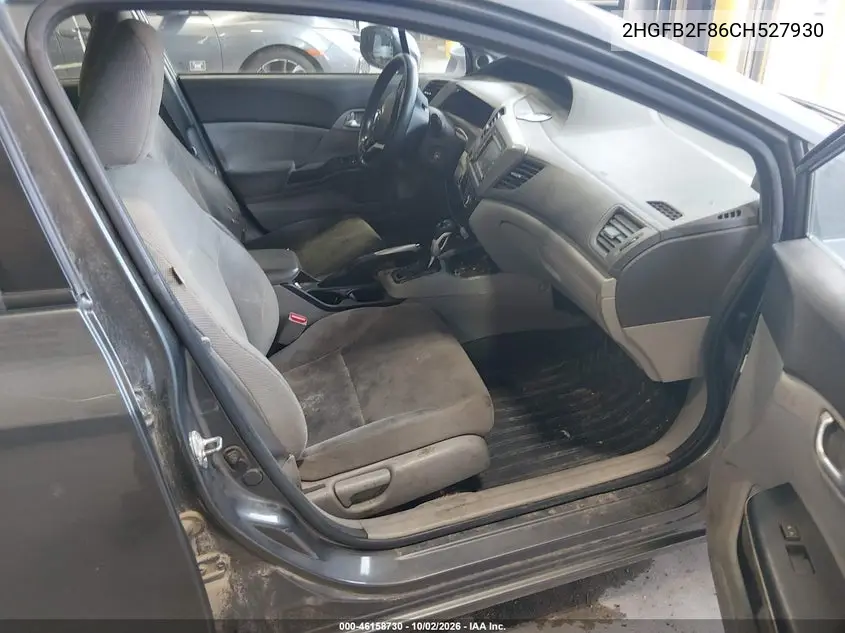 2012 HONDA CIVIC VIN 2HGFB2F86CH527930 — фото 5