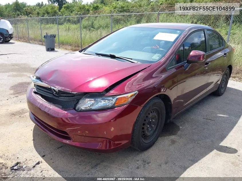 2012 HONDA CIVIC VIN 19XFB2F55CE104899 — фото 2