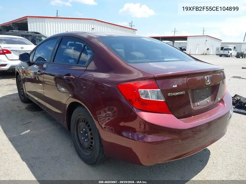 2012 HONDA CIVIC VIN 19XFB2F55CE104899 — фото 3