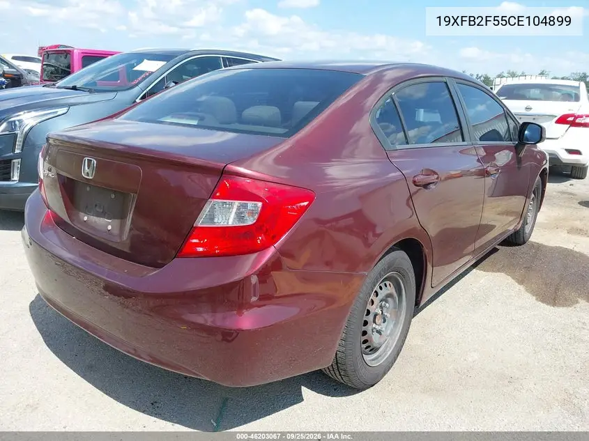 2012 HONDA CIVIC VIN 19XFB2F55CE104899 — фото 4