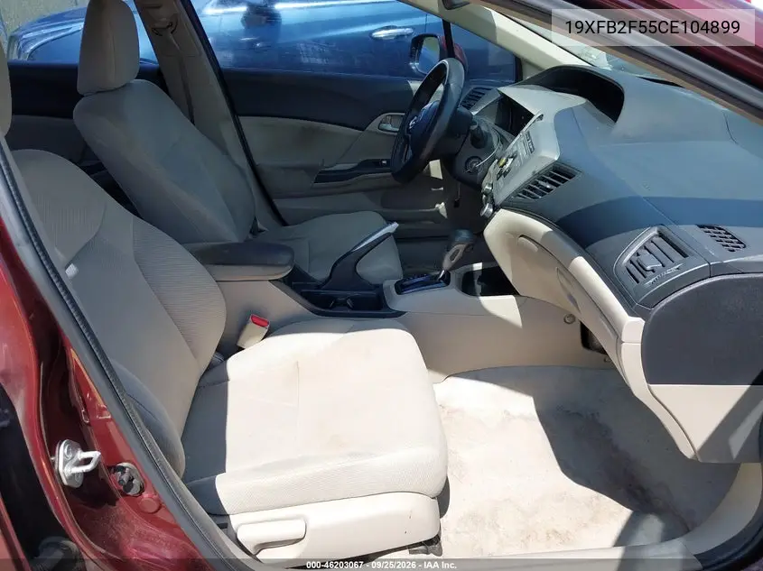 2012 HONDA CIVIC VIN 19XFB2F55CE104899 — фото 5