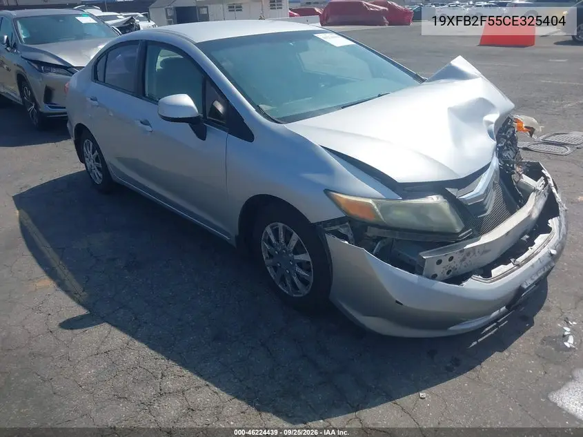 HONDA CIVIC 2012, VIN 19XFB2F55CE325404