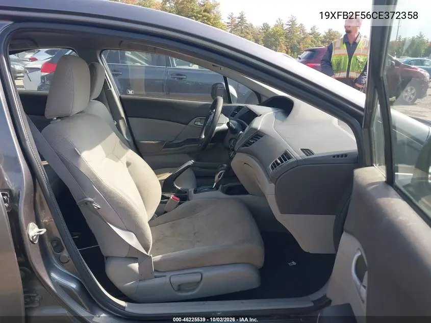 2012 HONDA CIVIC VIN 19XFB2F56CE372358 — фото 5