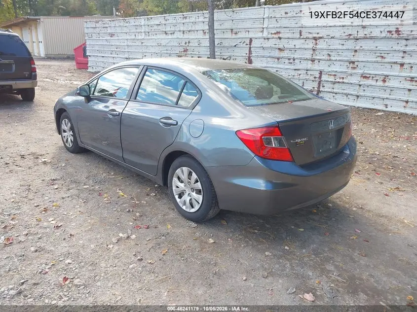 2012 HONDA CIVIC VIN 19XFB2F54CE374447 — фото 3