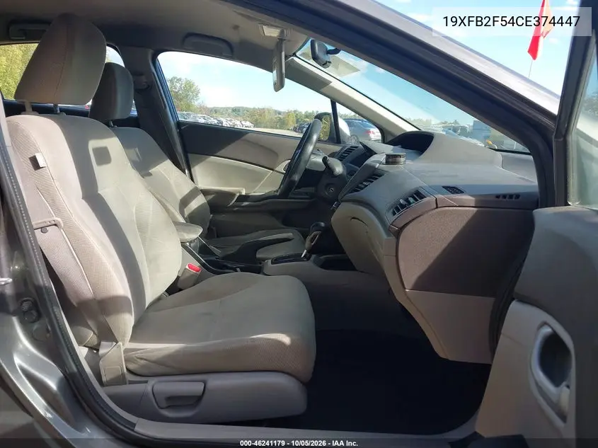 2012 HONDA CIVIC VIN 19XFB2F54CE374447 — фото 5
