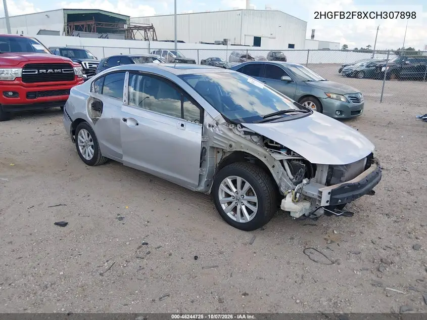 HONDA CIVIC 2012, VIN 2HGFB2F8XCH307898