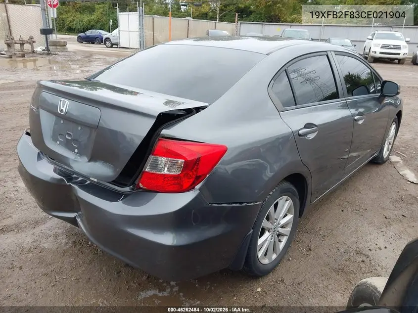 2012 HONDA CIVIC VIN 19XFB2F83CE021904 — фото 4