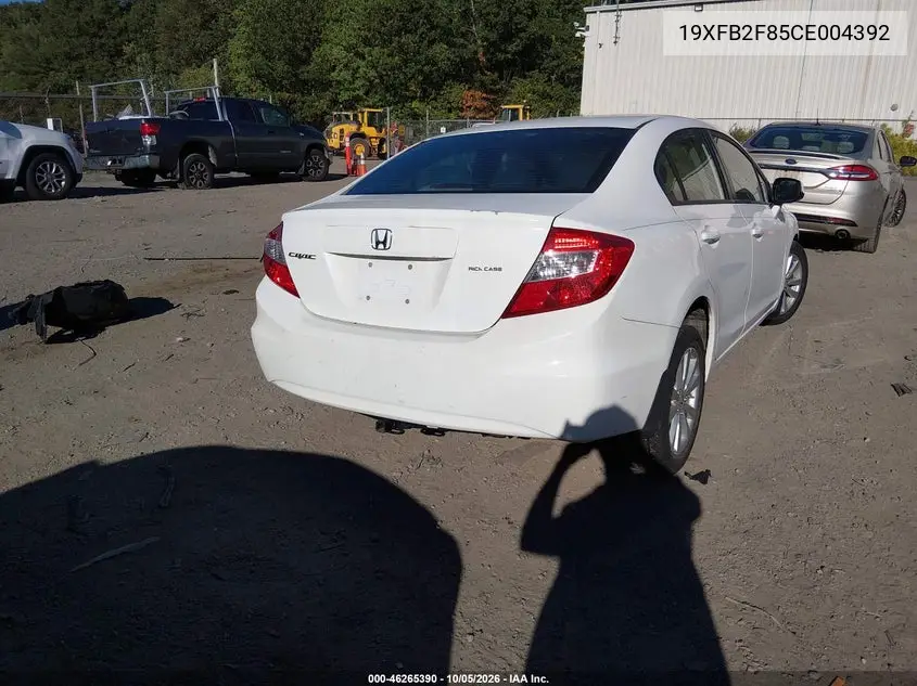 2012 HONDA CIVIC VIN 19XFB2F85CE004392 — фото 4