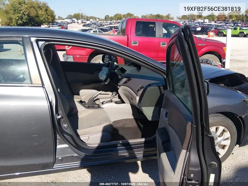 2012 HONDA CIVIC VIN 19XFB2F56CE381819 — фото 5