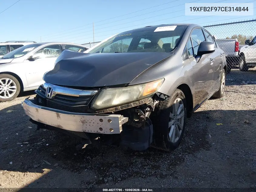 2012 HONDA CIVIC VIN 19XFB2F97CE314844 — фото 2