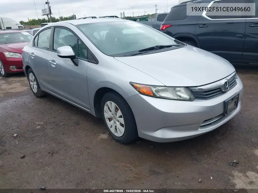 HONDA CIVIC 2012, VIN 19XFB2F51CE049660
