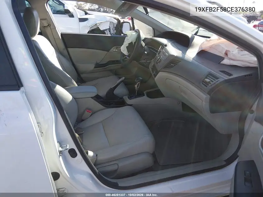 2012 HONDA CIVIC VIN 19XFB2F58CE376380 — фото 5