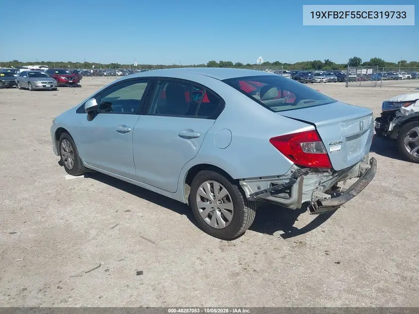2012 HONDA CIVIC VIN 19XFB2F55CE319733 — фото 3