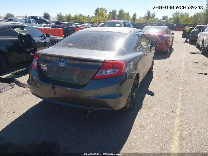 2012 HONDA CIVIC VIN 2HGFG3B59CH539248 — фото 4