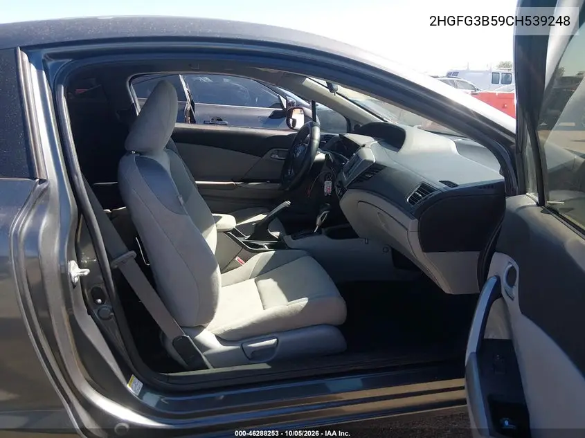 2012 HONDA CIVIC VIN 2HGFG3B59CH539248 — фото 5