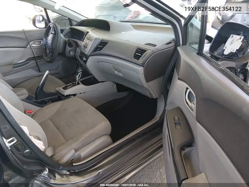 2012 HONDA CIVIC VIN 19XFB2F58CE354122 — фото 5