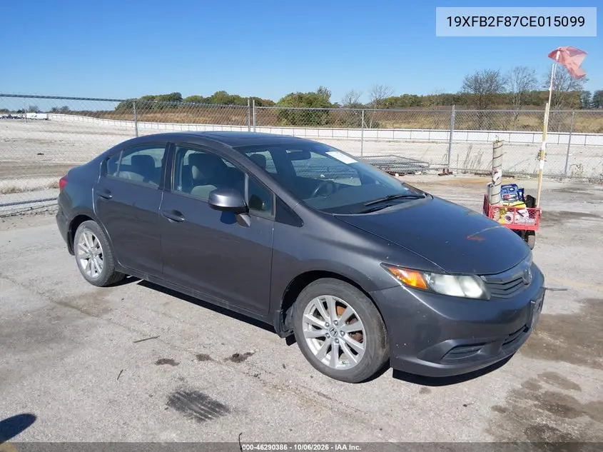 HONDA CIVIC 2012, VIN 19XFB2F87CE015099