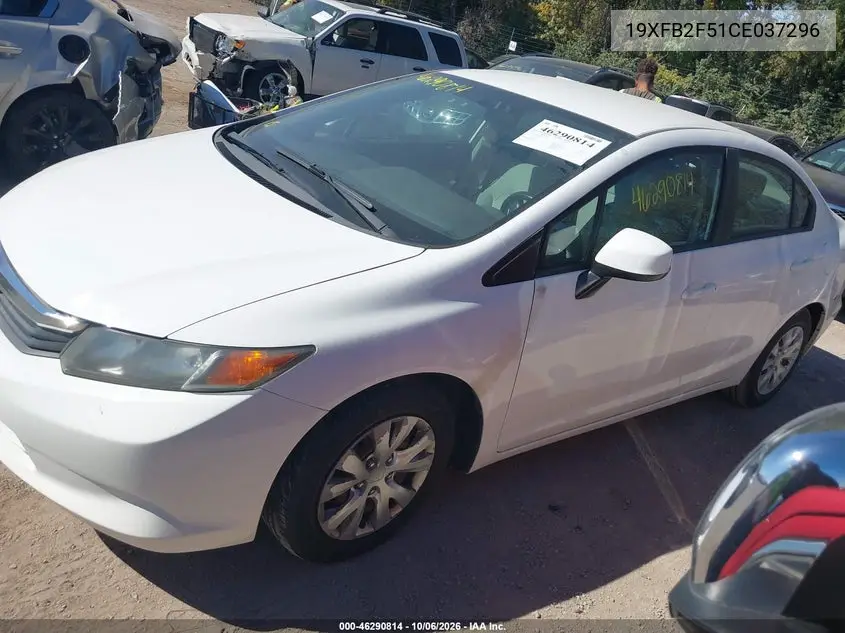 2012 HONDA CIVIC VIN 19XFB2F51CE037296 — фото 2