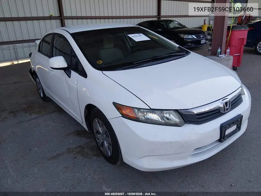 HONDA CIVIC 2012, VIN 19XFB2F59CE103660