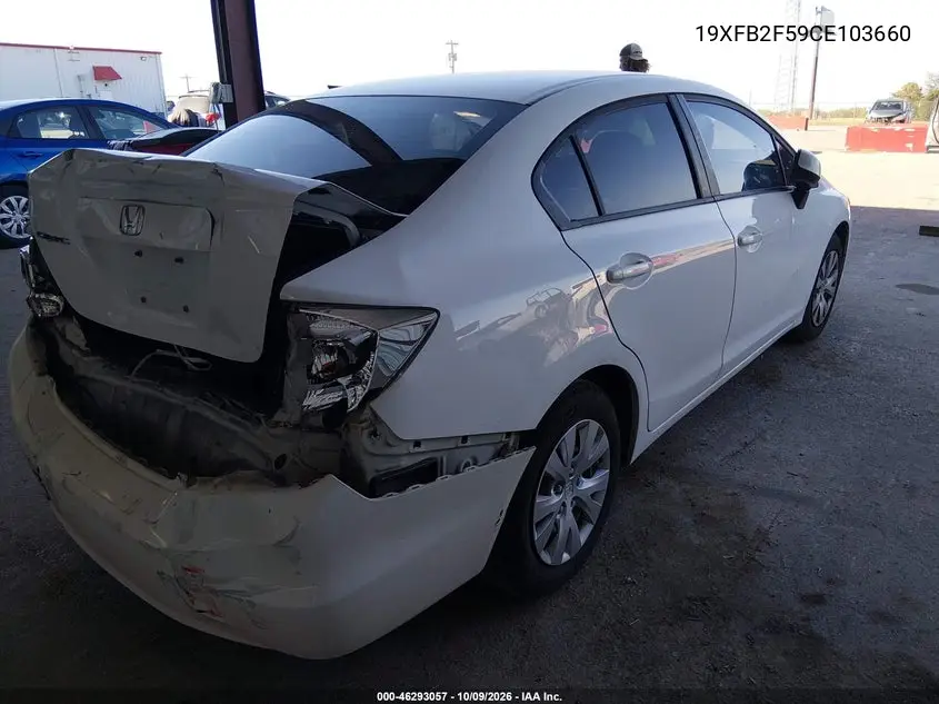 2012 HONDA CIVIC VIN 19XFB2F59CE103660 — фото 4