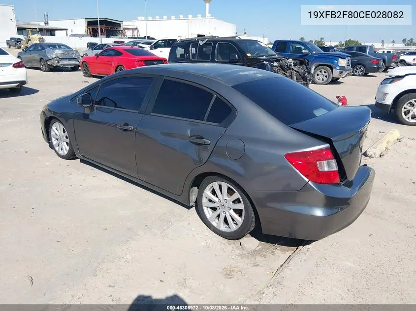 2012 HONDA CIVIC VIN 19XFB2F80CE028082 — фото 3