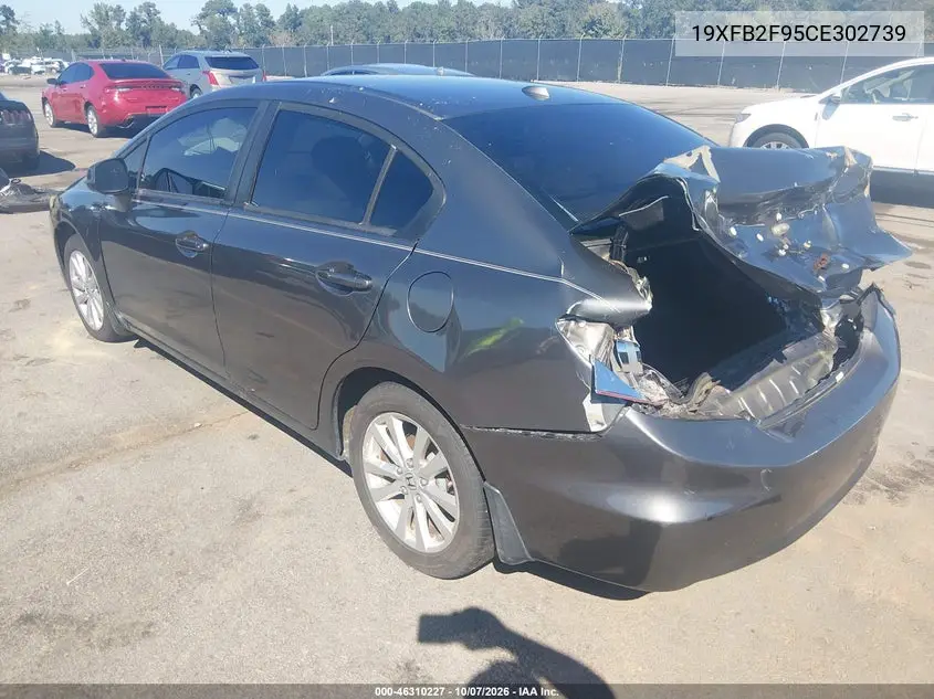 2012 HONDA CIVIC VIN 19XFB2F95CE302739 — фото 3