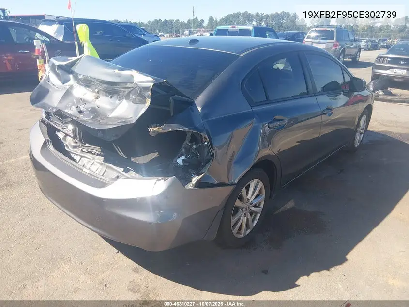 2012 HONDA CIVIC VIN 19XFB2F95CE302739 — фото 4