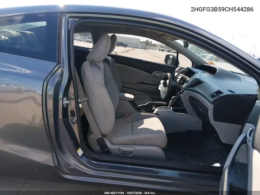 2012 HONDA CIVIC VIN 2HGFG3B59CH544286 — фото 5