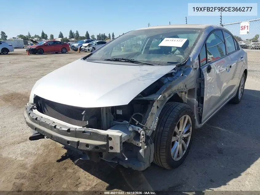 2012 HONDA CIVIC VIN 19XFB2F95CE366277 — фото 2