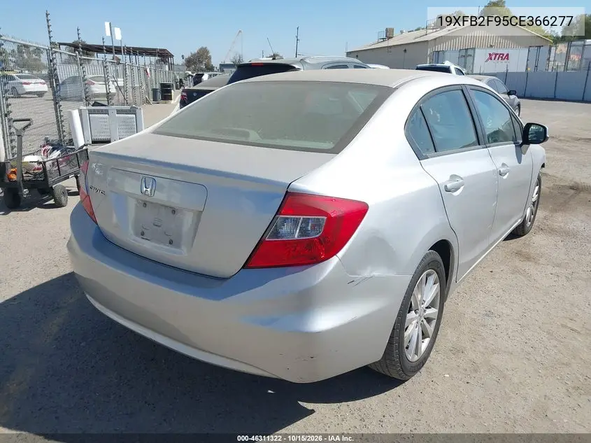 2012 HONDA CIVIC VIN 19XFB2F95CE366277 — фото 4