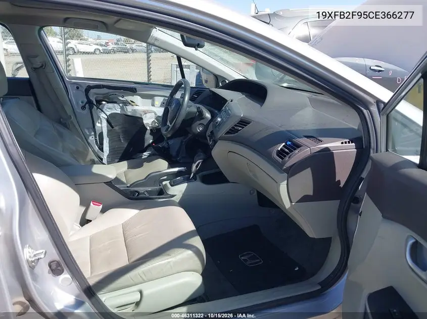 2012 HONDA CIVIC VIN 19XFB2F95CE366277 — фото 5