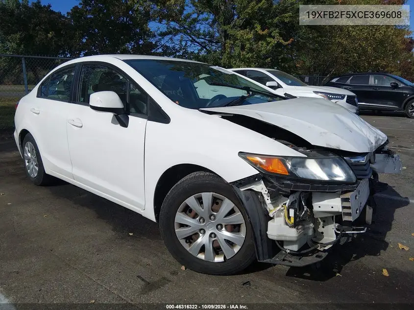 HONDA CIVIC 2012, VIN 19XFB2F5XCE369608