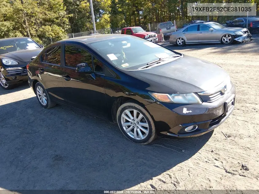 HONDA CIVIC 2012, VIN 19XFB2F82CE381035