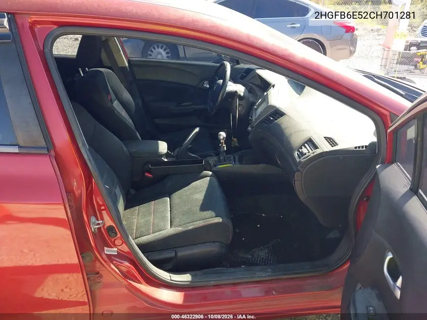 2012 HONDA CIVIC VIN 2HGFB6E52CH701281 — фото 5