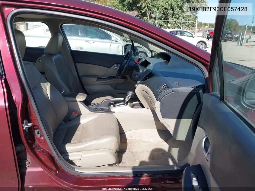 2012 HONDA CIVIC VIN 19XFB2F90CE057428 — фото 5
