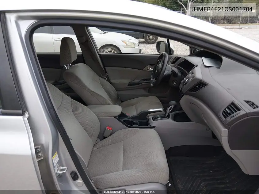 2012 HONDA CIVIC VIN JHMFB4F21CS001704 — фото 5
