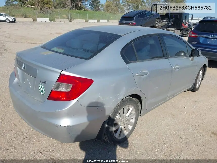 2012 HONDA CIVIC VIN 2HGFB2F8XCH585782 — фото 4