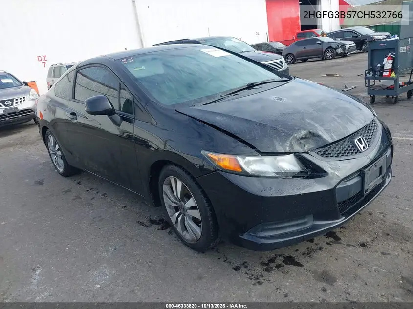 HONDA CIVIC 2012, VIN 2HGFG3B57CH532766