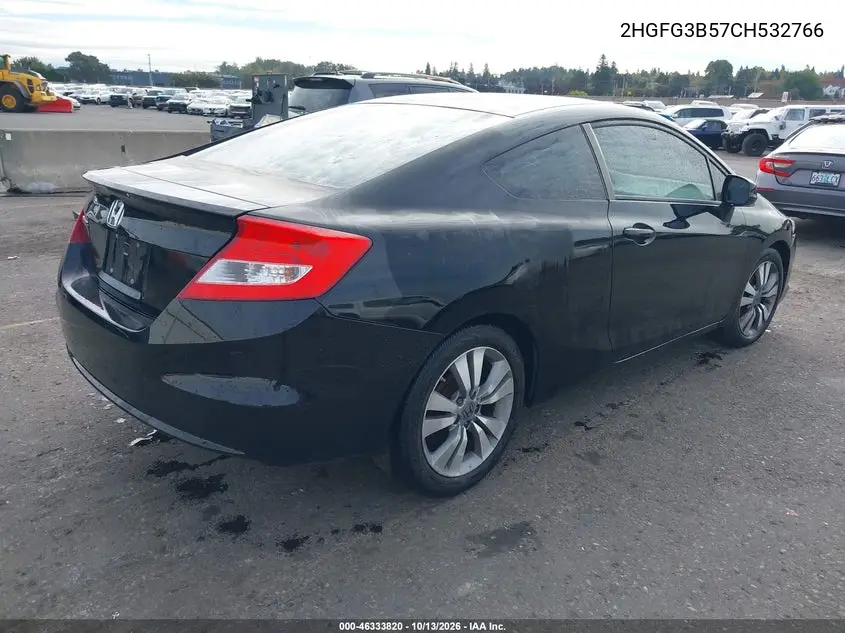 2012 HONDA CIVIC VIN 2HGFG3B57CH532766 — фото 4