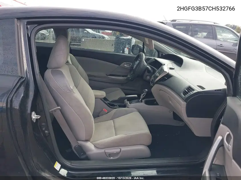 2012 HONDA CIVIC VIN 2HGFG3B57CH532766 — фото 5