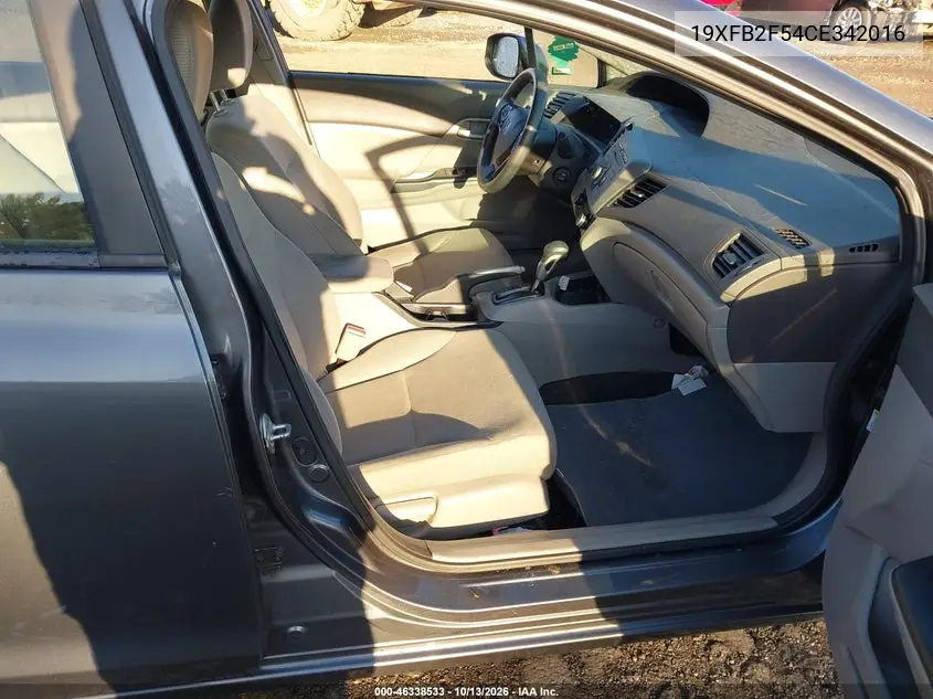2012 HONDA CIVIC VIN 19XFB2F54CE342016 — фото 5