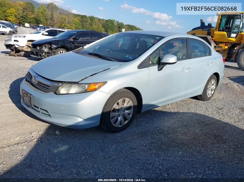 2012 HONDA CIVIC VIN 19XFB2F56CE082668 — фото 2
