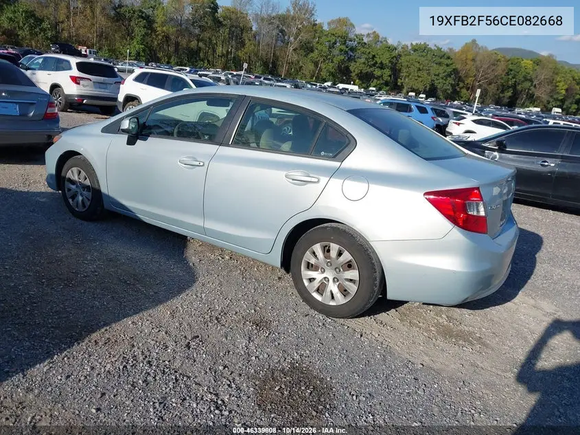 2012 HONDA CIVIC VIN 19XFB2F56CE082668 — фото 3