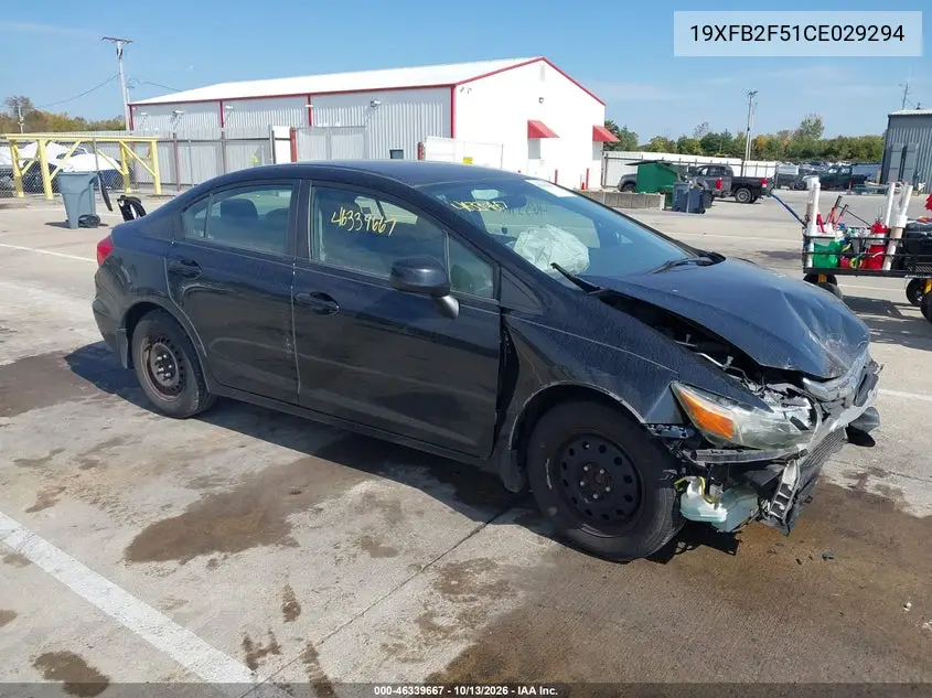 HONDA CIVIC 2012, VIN 19XFB2F51CE029294